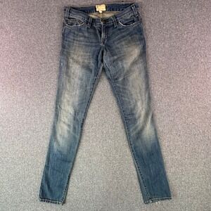 Current/Elliott Jeans Womens 26 Skinny Blue Distressed Low Rise